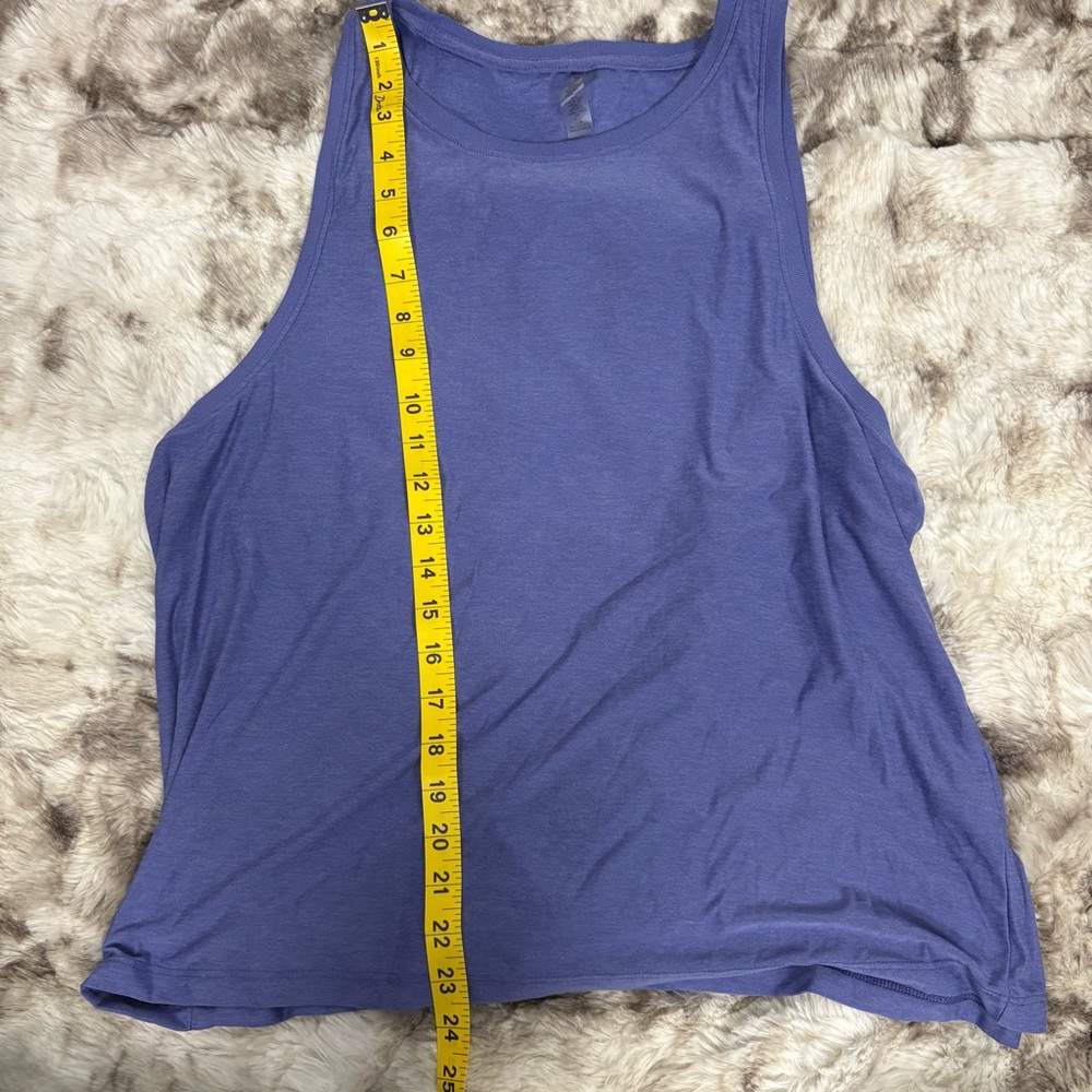 Beyond Yoga Soft Blue Muscle Sleeveless Tank Sz L - Picture 4 of 5